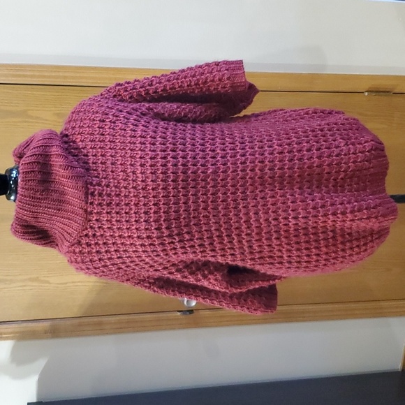 Plenty by Tracy Reese burgandy loose knit oversized wool alpaca blend sweater - Picture 1 of 7
